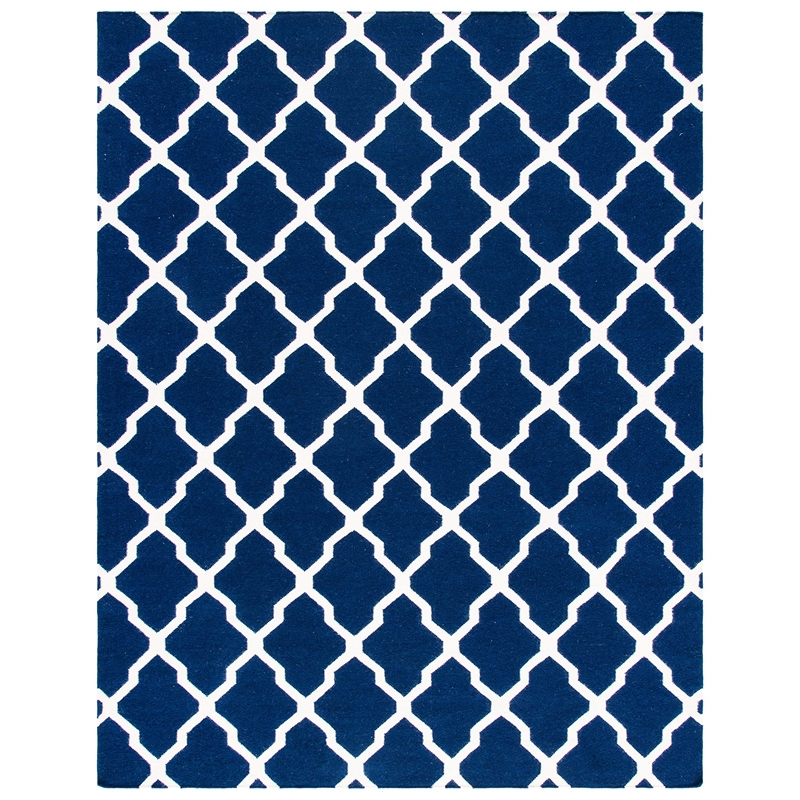 Safavieh Dhurries Navy Contemporary Rug - 9' x 12'