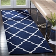 Safavieh Dhurries Navy Contemporary Rug - Runner 2'6