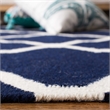Safavieh Dhurries Navy Contemporary Rug - Runner 2'6