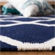 Safavieh Dhurries Navy Contemporary Rug - Square 6'