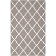Safavieh Dhurries Dark Grey Contemporary Rug - 6' x 9'