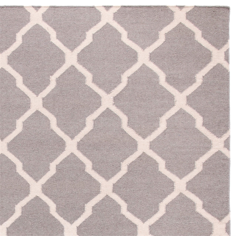 Safavieh Dhurries Dark Grey Contemporary Rug - 8' x 10'
