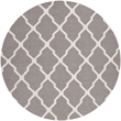 Safavieh Dhurries Dark Grey Contemporary Rug - Round 6'
