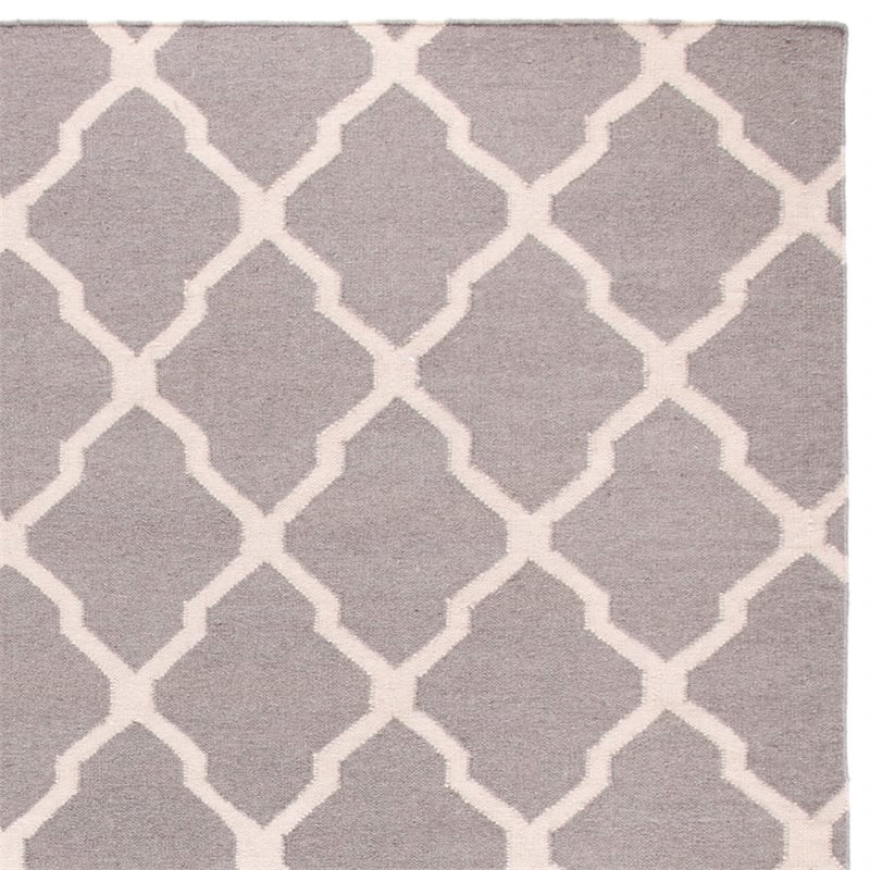 Safavieh Dhurries Dark Grey Contemporary Rug - Square 6'