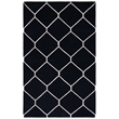 Safavieh Dhurries Black Contemporary Rug - 4' x 6'