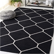 Safavieh Dhurries Black Contemporary Rug - 5' x 8'