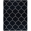 Safavieh Dhurries Black Contemporary Rug - 8' x 10'