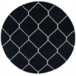 Safavieh Dhurries Black Contemporary Rug - Round 6'