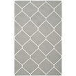 Safavieh Dhurries Grey Contemporary Rug - 4' x 6'