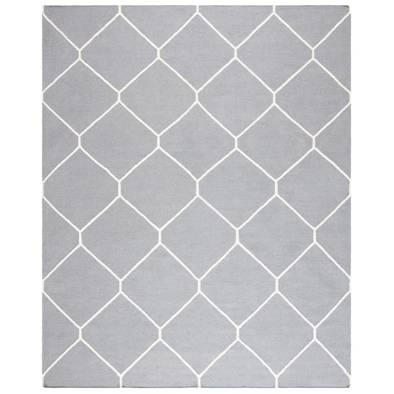 Safavieh Dhurries Grey Contemporary Rug - 6' x 9'