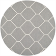 Safavieh Dhurries Grey Contemporary Rug - Round 6'