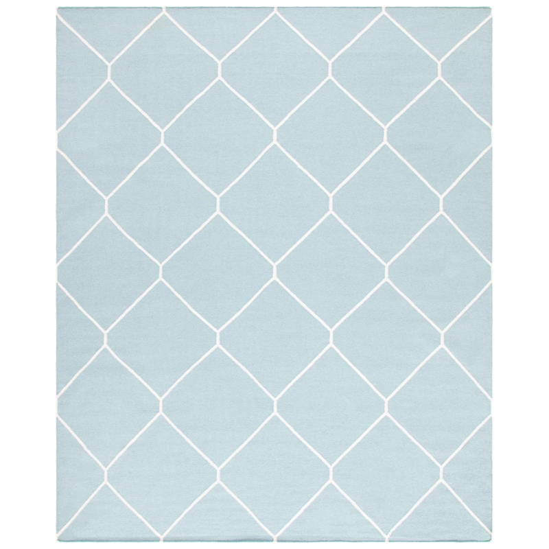 Safavieh Dhurries Light Blue Contemporary Rug - 6' x 9'