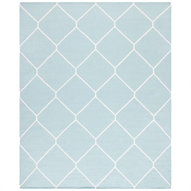 Safavieh Dhurries Light Blue Contemporary Rug - 8' x 10'
