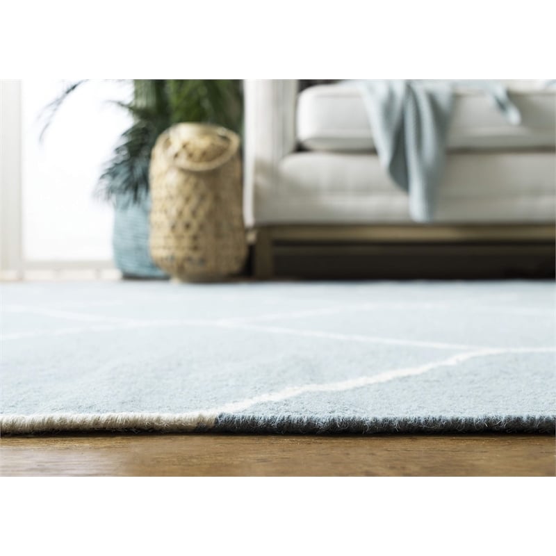 Safavieh Dhurries Light Blue Contemporary Rug - 8' x 10'