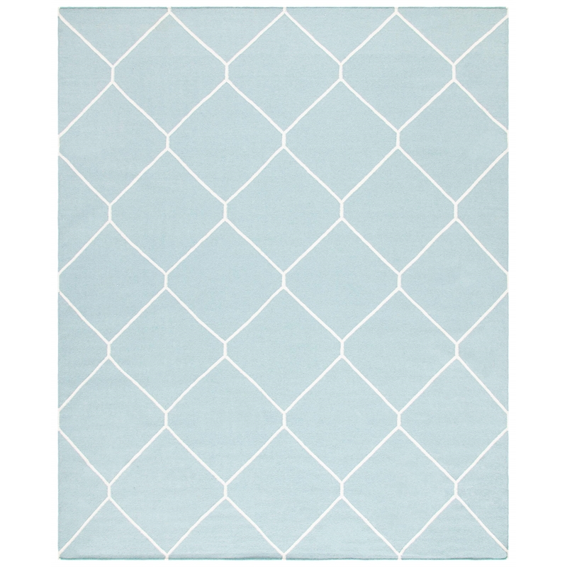 Safavieh Dhurries Light Blue Contemporary Rug - 9' x 12'