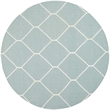 Safavieh Dhurries Light Blue Contemporary Rug - Round 6'