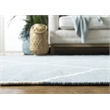 Safavieh Dhurries Light Blue Contemporary Rug - Round 6'