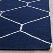 Safavieh Dhurries Navy Contemporary Rug - 4' x 6'