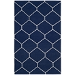 Safavieh Dhurries Navy Contemporary Rug - 5' x 8'