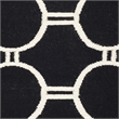 Safavieh Dhurries Black Contemporary Rug - 3' x 5'