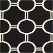 Safavieh Dhurries Black Contemporary Rug - 4' x 6'