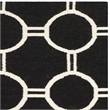 Safavieh Dhurries Black Contemporary Rug - 4' x 6'