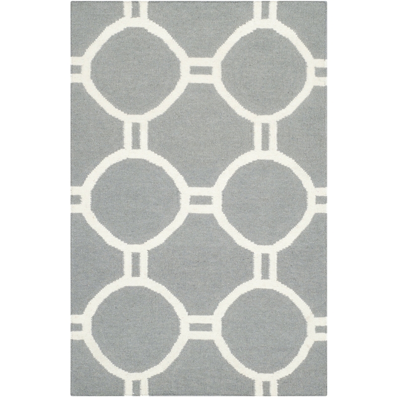 Safavieh Dhurries Black Contemporary Rug - Runner 2'6