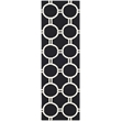 Safavieh Dhurries Black Contemporary Rug - Runner 2'6