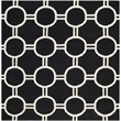Safavieh Dhurries Black Contemporary Rug - Square 6'