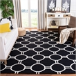 Safavieh Dhurries Black Contemporary Rug - Square 6'