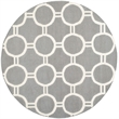 Safavieh Dhurries Grey Contemporary Rug - Round 6'