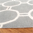 Safavieh Dhurries Grey Contemporary Rug - Round 6'