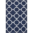 Safavieh Dhurries Navy Contemporary Rug - 5' x 8'
