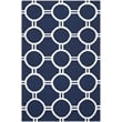 Safavieh Dhurries Navy Contemporary Rug - 6' x 9'