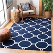 Safavieh Dhurries Navy Contemporary Rug - 9' x 12'