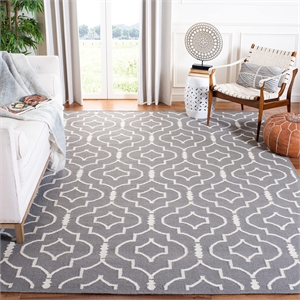 Safavieh Dhurries Grey Contemporary Rug - Square 6'