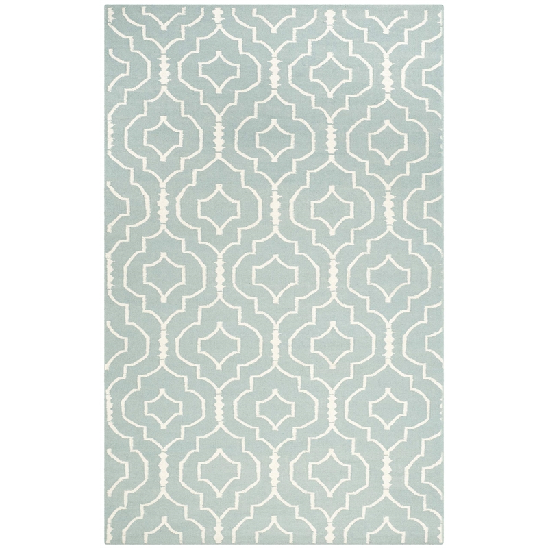 Safavieh Dhurries Light Blue Contemporary Rug - 4' x 6'