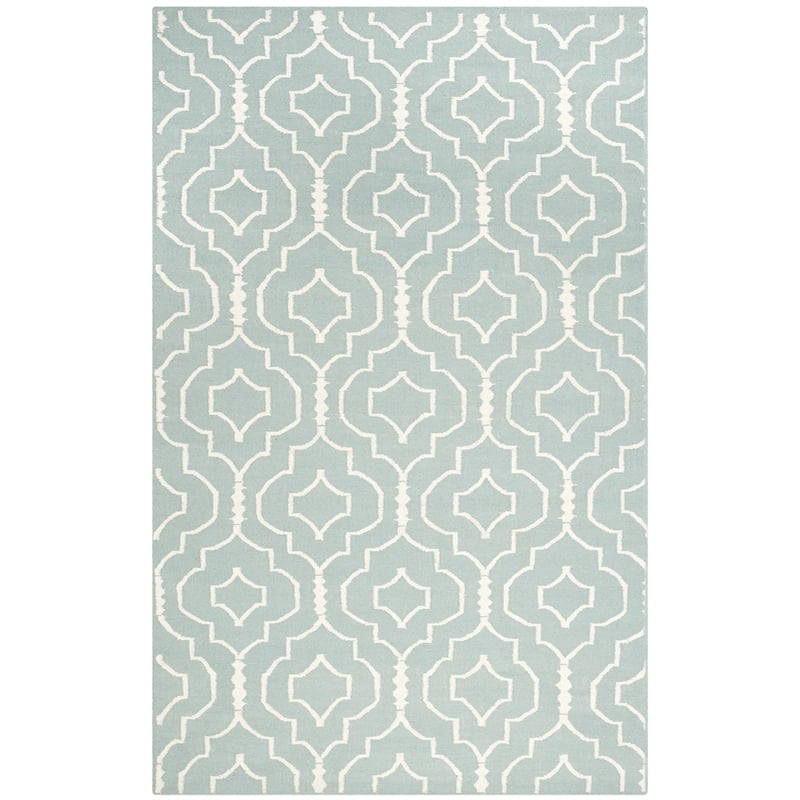 Safavieh Dhurries Light Blue Contemporary Rug - 5' x 8'