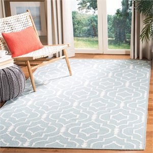 Safavieh Dhurries Light Blue Contemporary Rug - 6' x 9'