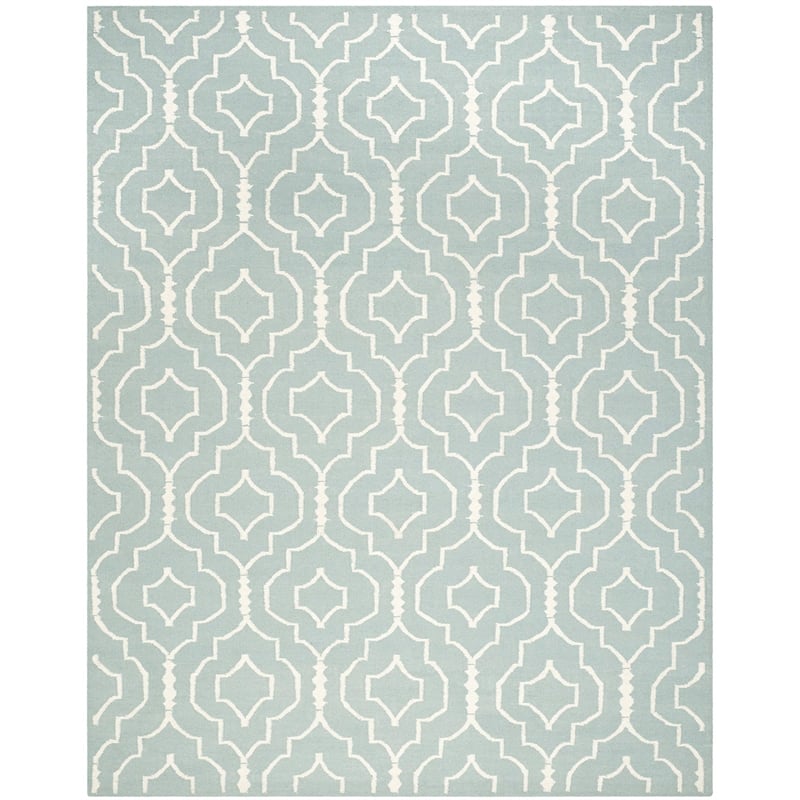 Safavieh Dhurries Light Blue Contemporary Rug - 8' x 10'