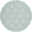 Safavieh Dhurries Light Blue Contemporary Rug - Round 6'