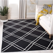 Safavieh Dhurries Black Contemporary Rug - 5' x 8'