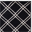 Safavieh Dhurries Black Contemporary Rug - 6' x 9'
