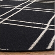 Safavieh Dhurries Black Contemporary Rug - Round 6'