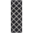 Safavieh Dhurries Black Contemporary Rug - Runner 2'6
