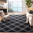 Safavieh Dhurries Black Contemporary Rug - Square 6'