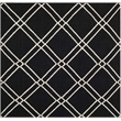 Safavieh Dhurries Black Contemporary Rug - Square 6'