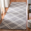 Safavieh Dhurries Grey Contemporary Rug - Runner 2'6