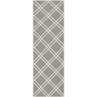 Safavieh Dhurries Grey Contemporary Rug - Runner 2'6