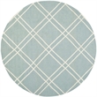 Safavieh Dhurries Light Blue Contemporary Rug - Round 6'